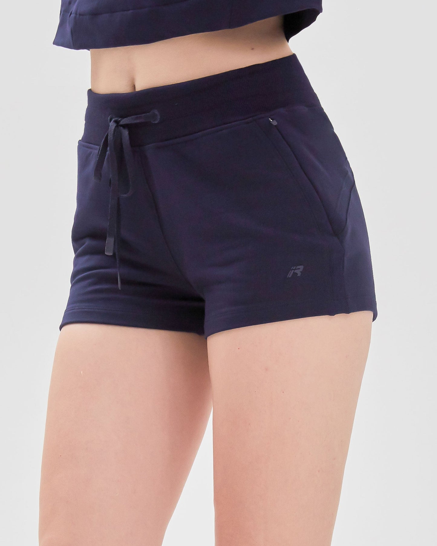 City Shorts aus French Terry mit Reißverschluss