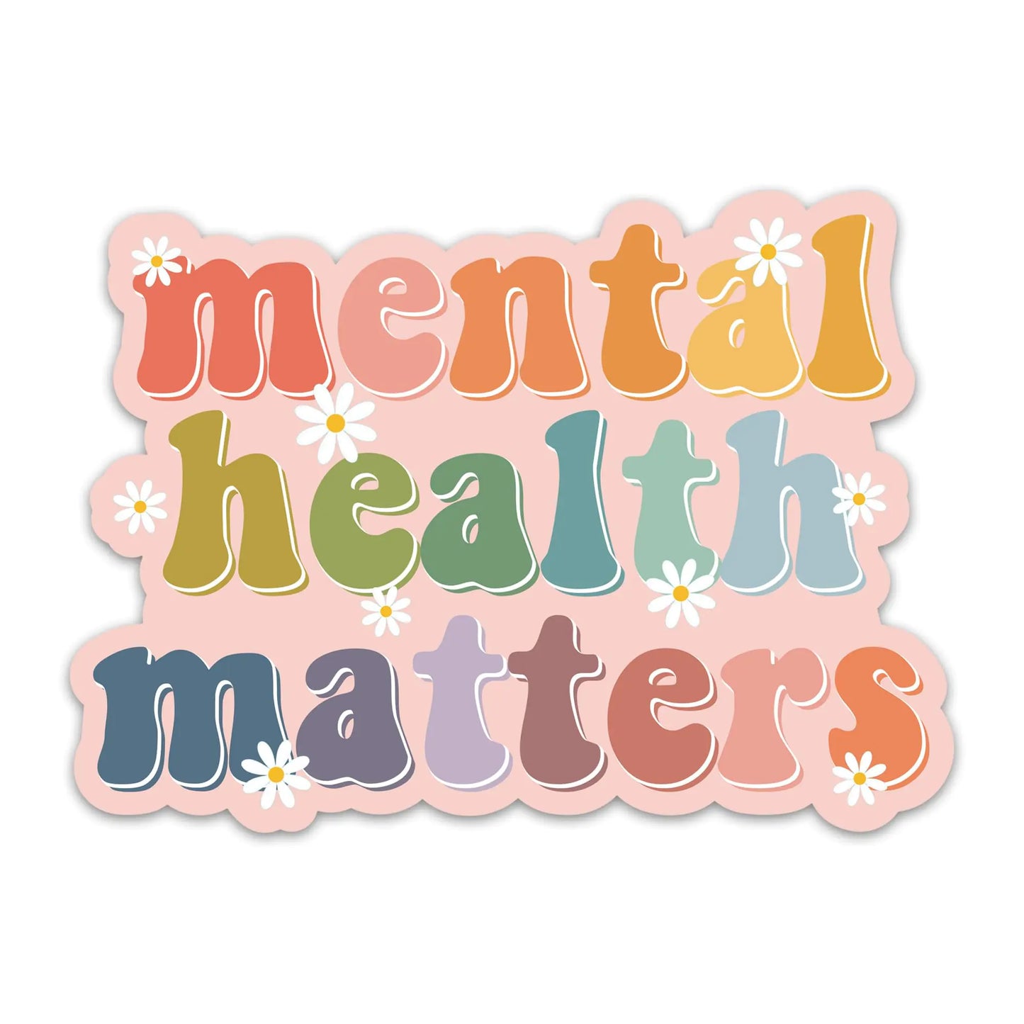(3pcs) Materie Materie Aufkleber - Bewusstsein für psychische Gesundheit Aufkleber - Motivation Selbstpflege Vinyl wasserdichte Abziehbilder für Laptop -Wasserflasche Tumbler - MFT -Therapeutentattentimal (3 Zoll)