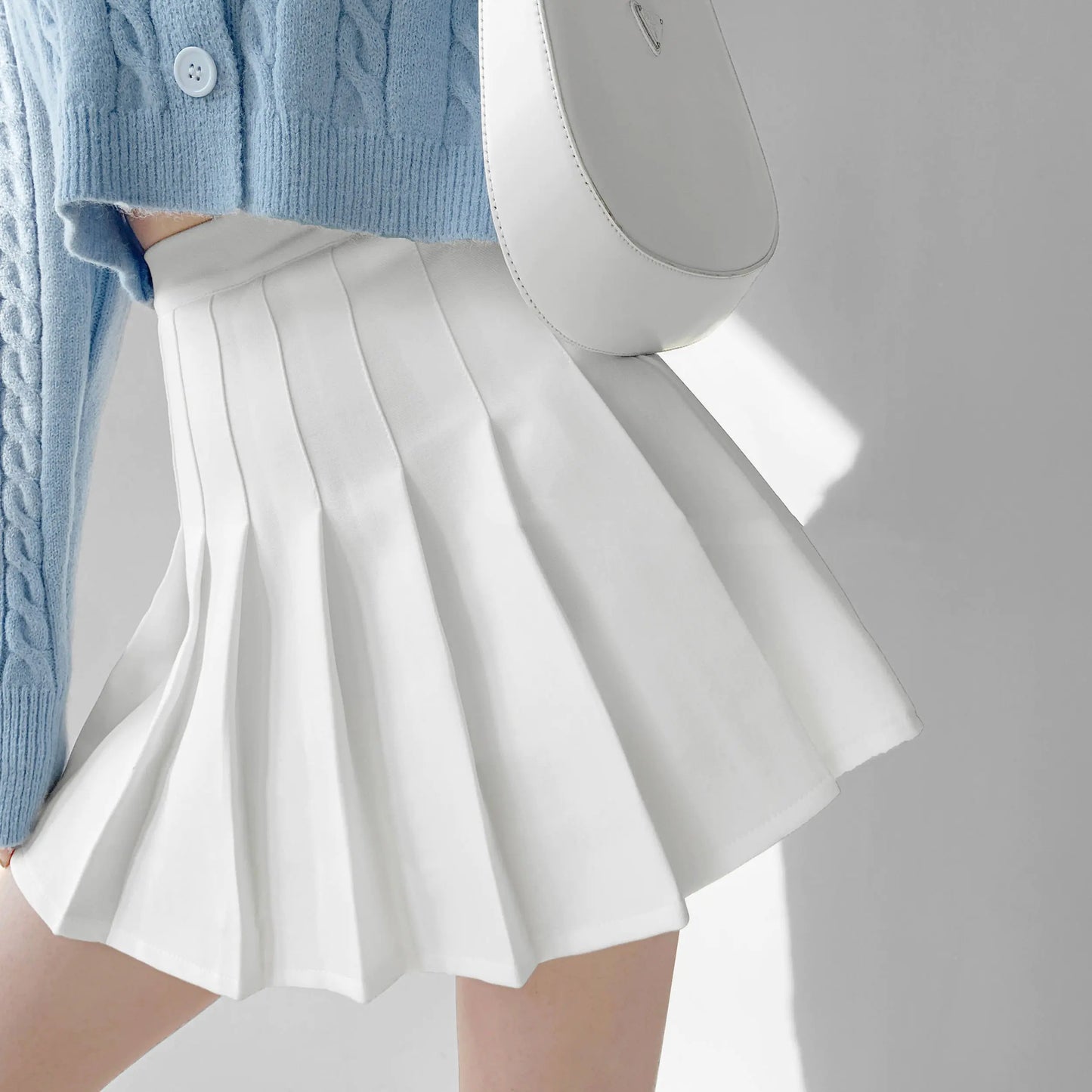 Fashionable Pleated Skirt for Women - Coffee Color