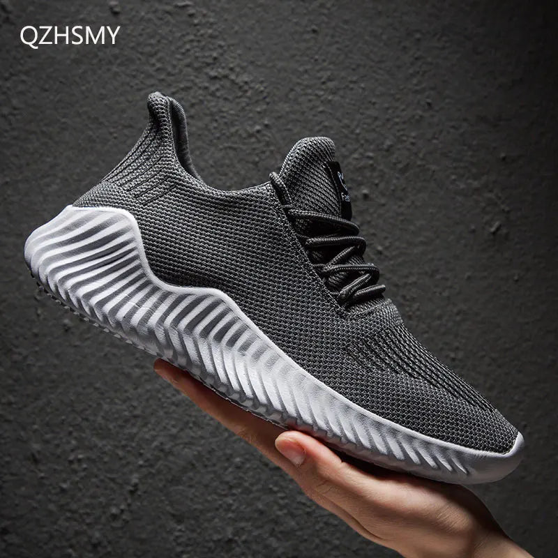 Breathable White Fashion Sneakers for Men - Walter - Mall