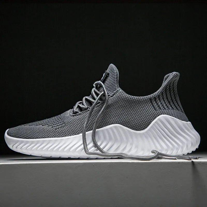 Breathable White Fashion Sneakers for Men - Walter - Mall