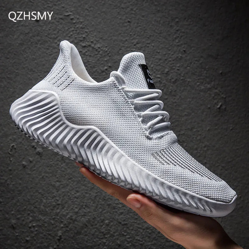 Breathable White Fashion Sneakers for Men - Walter - Mall