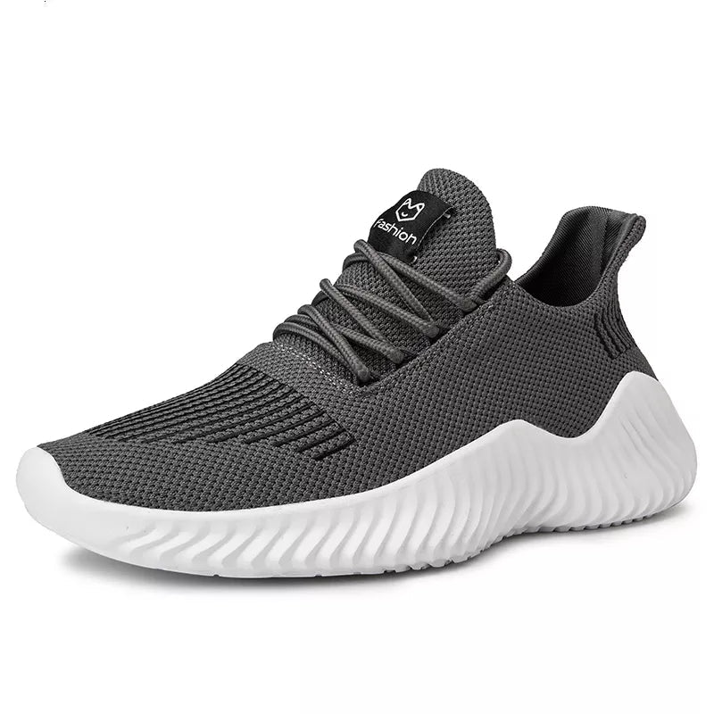 Breathable White Fashion Sneakers for Men - Walter - Mall