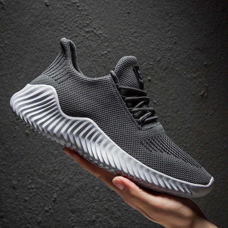 Breathable White Fashion Sneakers for Men - Walter - Mall