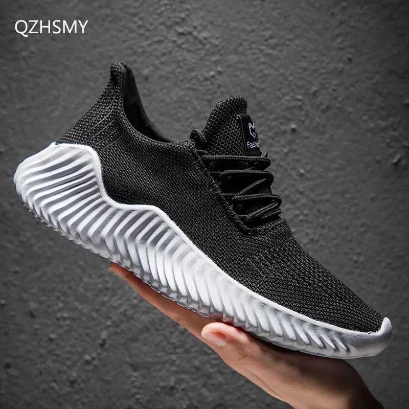 Breathable White Fashion Sneakers for Men - Walter - Mall