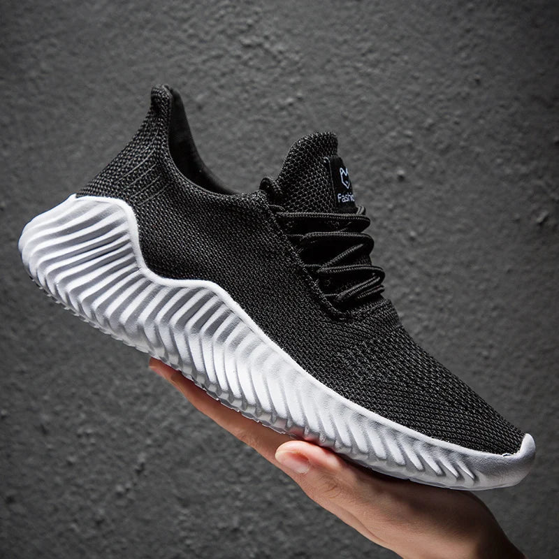 Breathable White Fashion Sneakers for Men - Walter - Mall