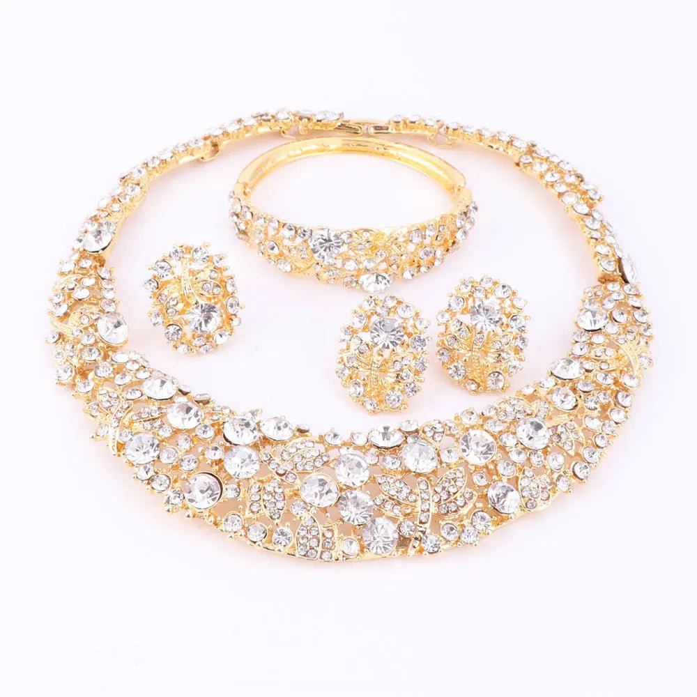 Nigerian African Beads Crystal Necklace Sets - Walter - Mall