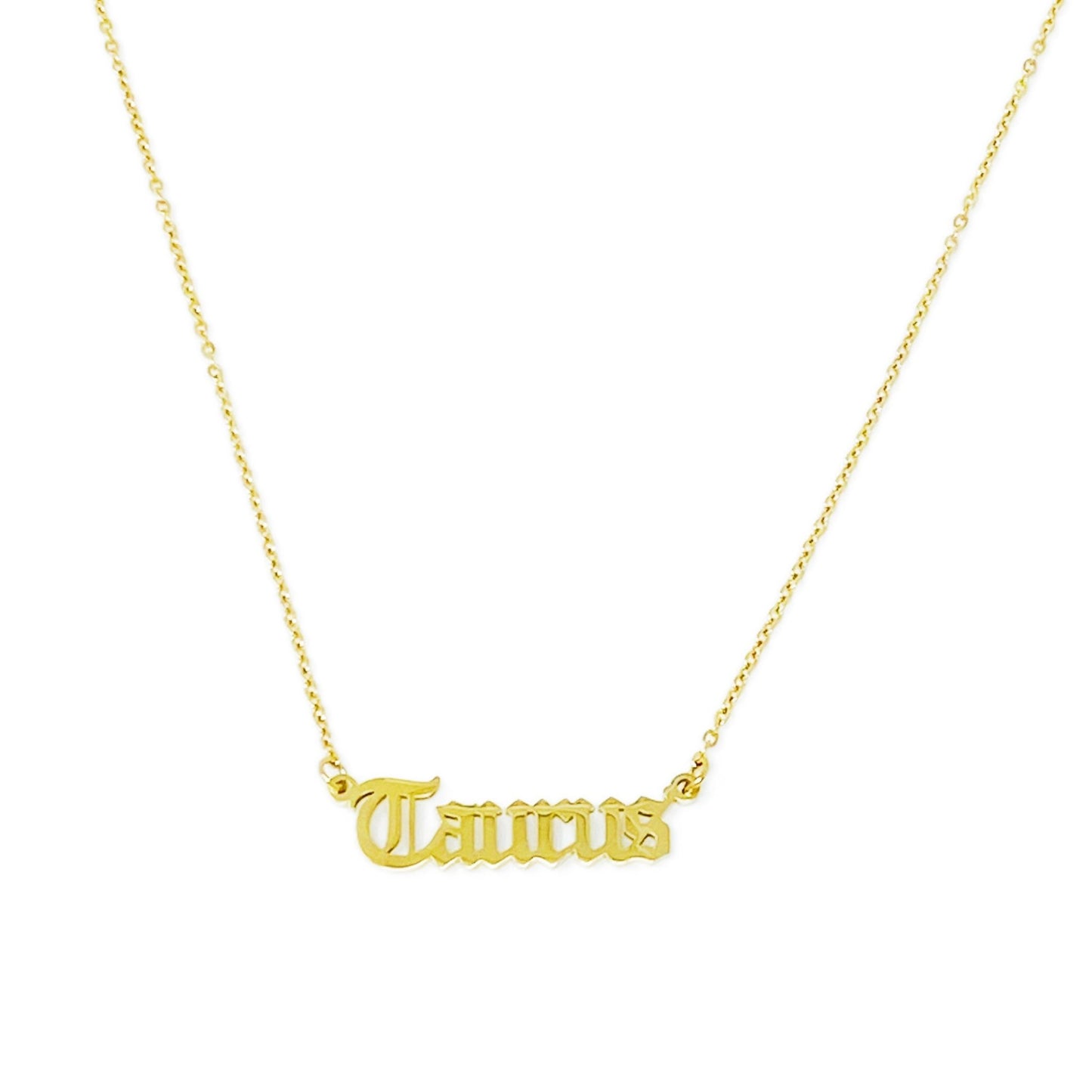 Old English Zodiac Necklace - Walter - Mall