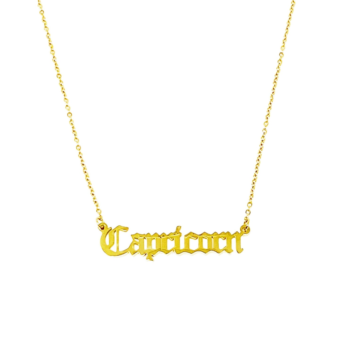 Old English Zodiac Necklace - Walter - Mall