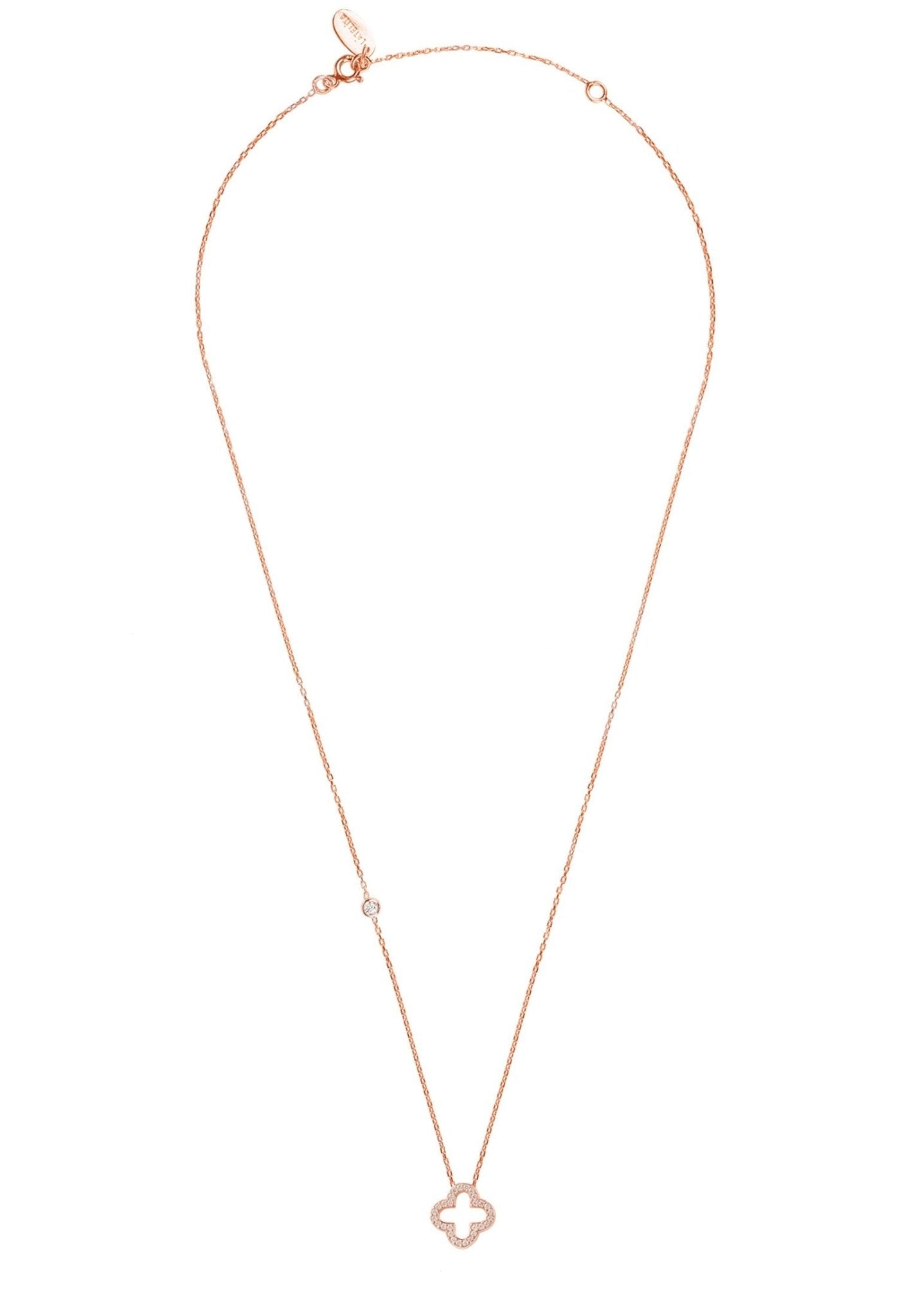 Open Clover Pendant Necklace, jewelry, silver - Walter - Mall