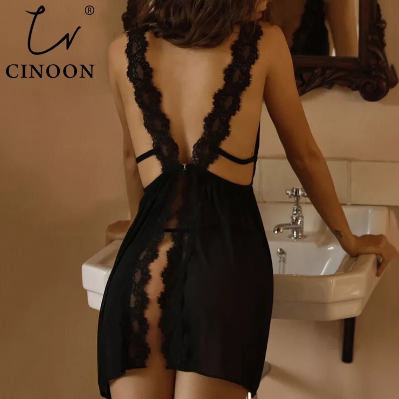 V - Neck Casual Night dress women, sexy, erotic - Walter - Mall