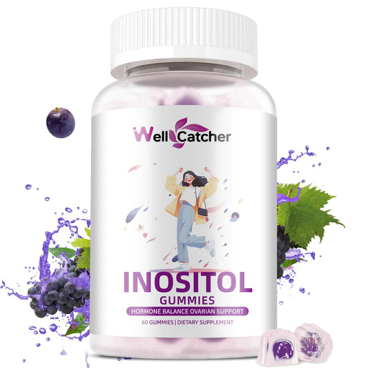 Inositol Gummies Myo-Inositol & D-Chiro Inositol Ideal 40:1 Ratio Inositol Supplement with Omega-3 Vitamin D3 Supports Healthy Ovulation