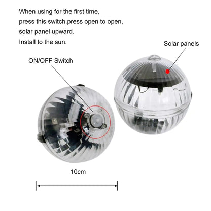 Outdoor Solar LED Floating Light Garden Pond Pool Lampe rotierende RGB -Farbwechsel