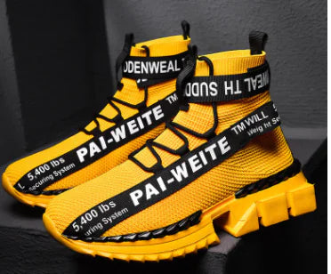Breathable Flyknit High-Top Casual Sports Shoes