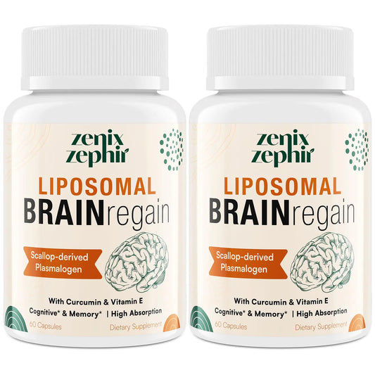 Liposomal Brain Supplements for Memory and Focus - Plasmalogen with Curcumin & Vitamin E for Better Absorption- Suitable for SeniorsAdult Men & Women Cognitive HealthHigh Potency 120 Servings