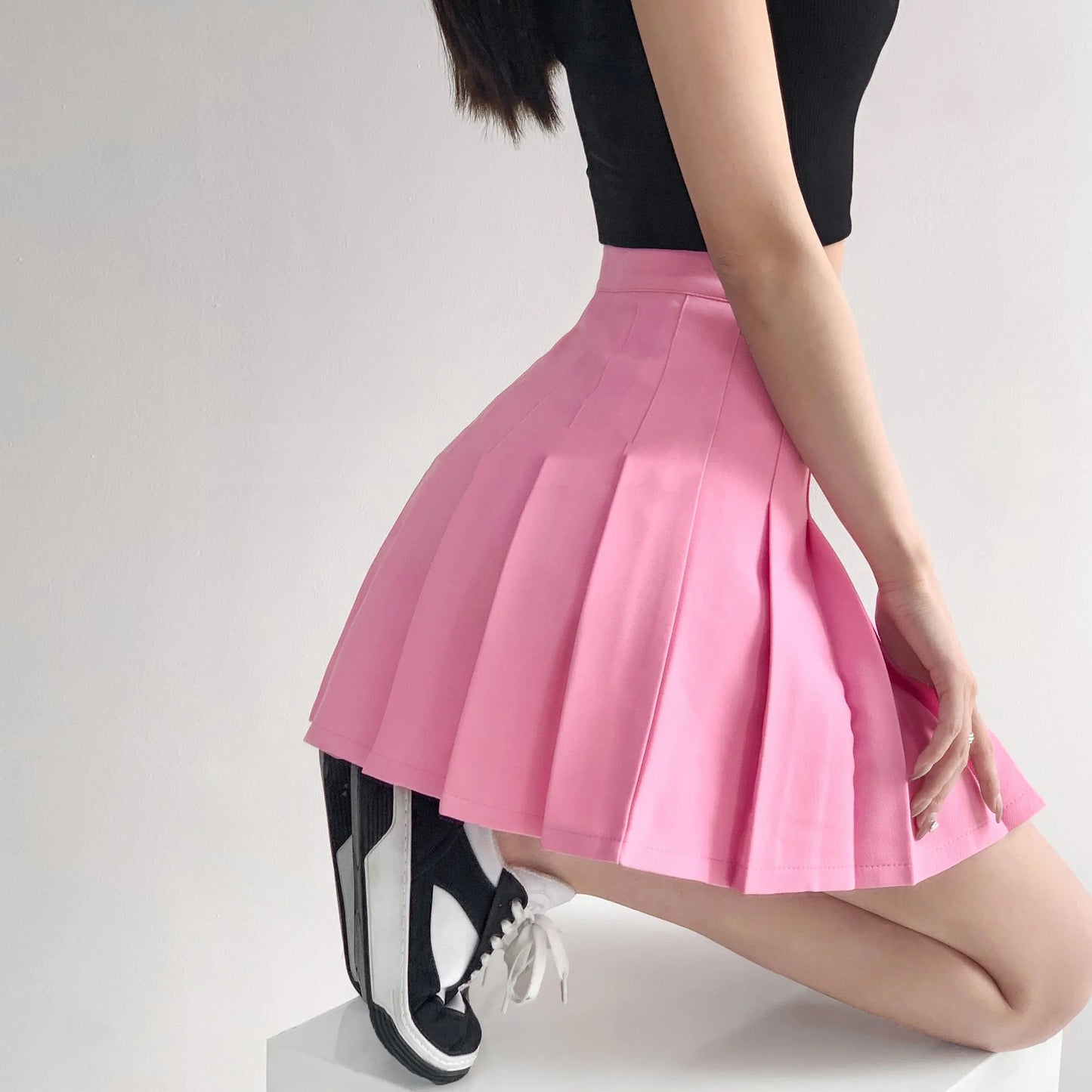 Fashionable Pleated Skirt for Women - Coffee Color