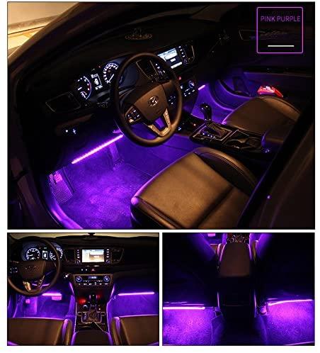 RGB Car LED Light Strips, Sound Activated with Remote Control, 48