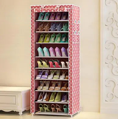 Multilayer Shoe Cabinet with Non-woven Fabric Rack