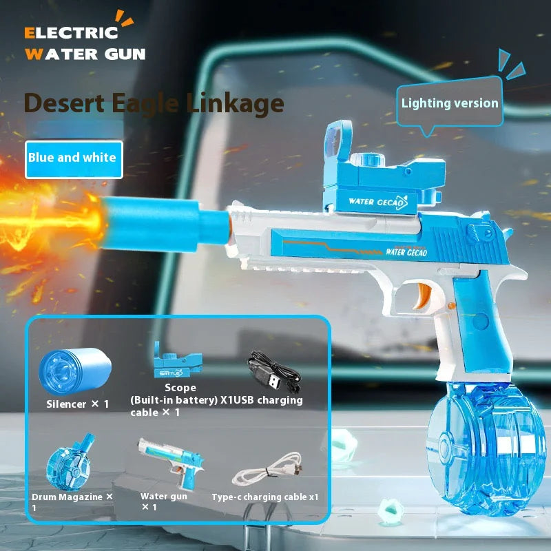 Fire Rat Electric Water Pistol Cool Light Full Automatic Water Spray Gun