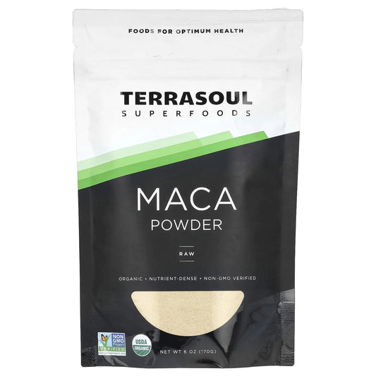 Terrasoul Superfoods Organic Raw Maca Powder 6 Oz - Premium Quality | Supports Increased Stamina & Energy