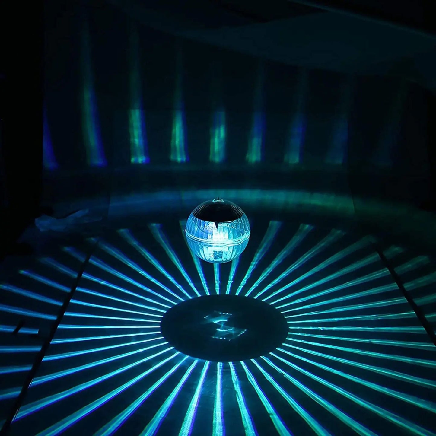 Outdoor Solar LED Floating Light Garden Pond Pool Lampe rotierende RGB -Farbwechsel