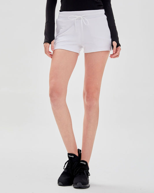 City Shorts aus French Terry mit Reißverschluss