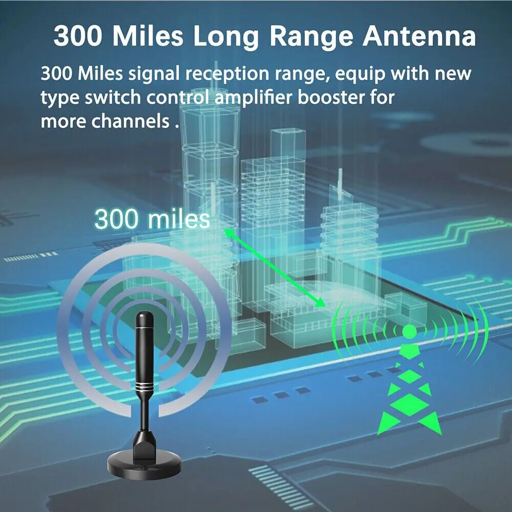 300 Mile Enhanced HD Indoor TV Antenna