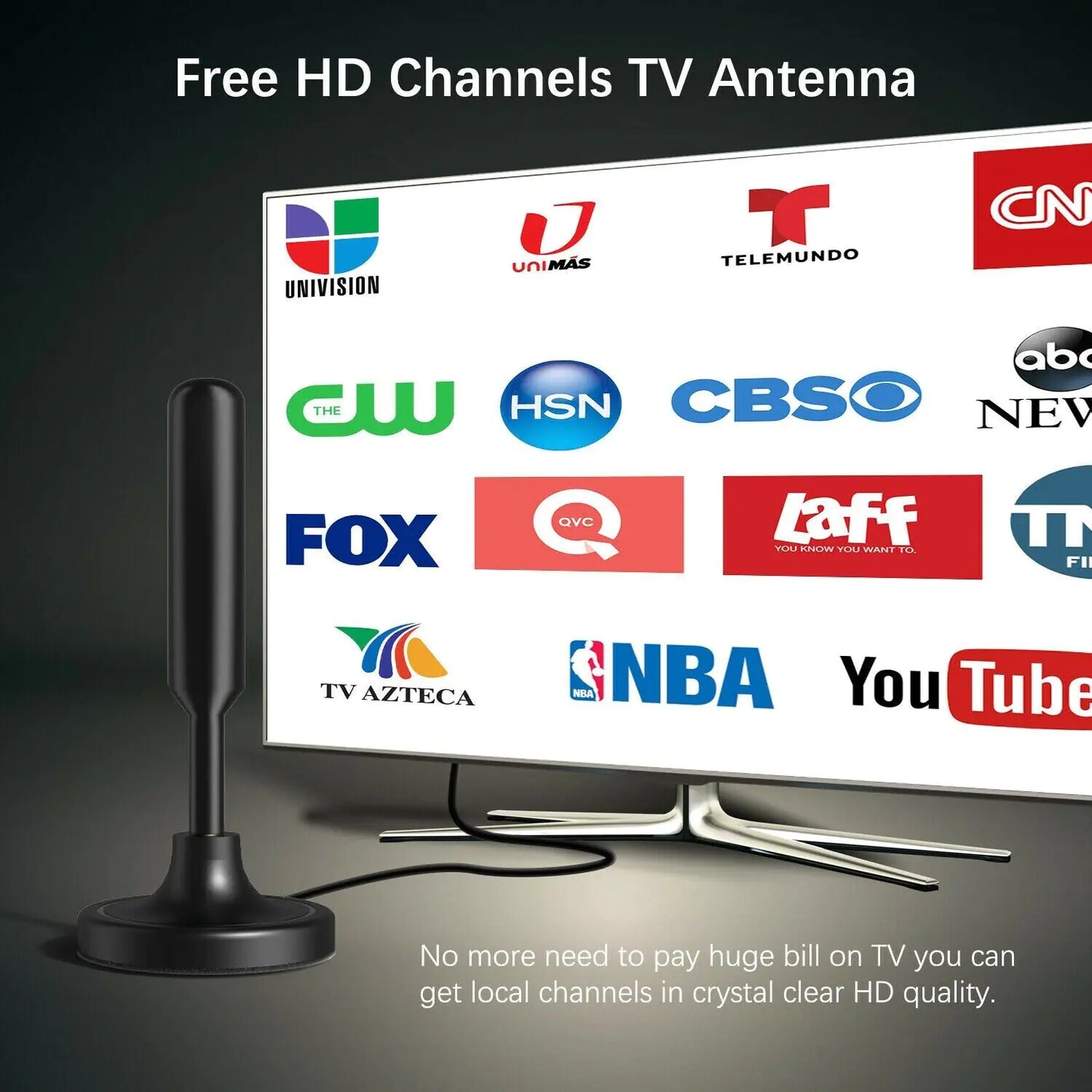 300 Mile Enhanced HD Indoor TV Antenna