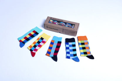 Men's Traditional Blocks Socks for Men