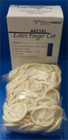 Condoms White X-Large 144/BOX Powder Free Rubber 4423XL (Former 4403XL)DUKAL TECH-MED Latex Finger Cots Covers