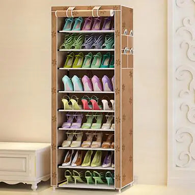 Multilayer Shoe Cabinet with Non-woven Fabric Rack