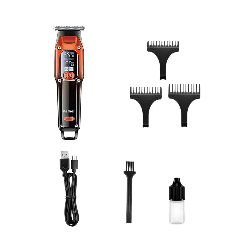 Kemei KM-658 LCD USB-Haarschneider für Friseure