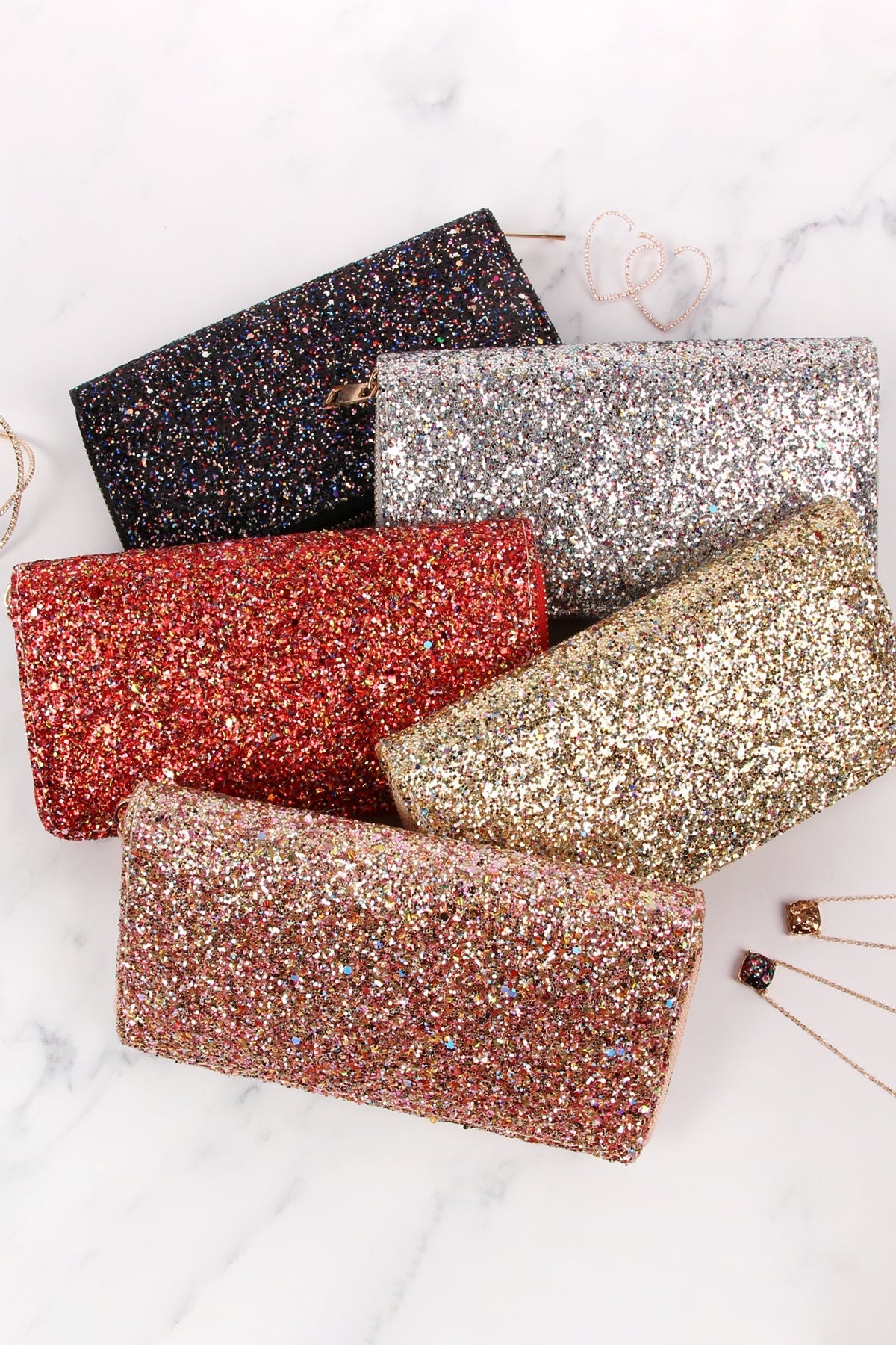 Glitter Zipper Wallet
