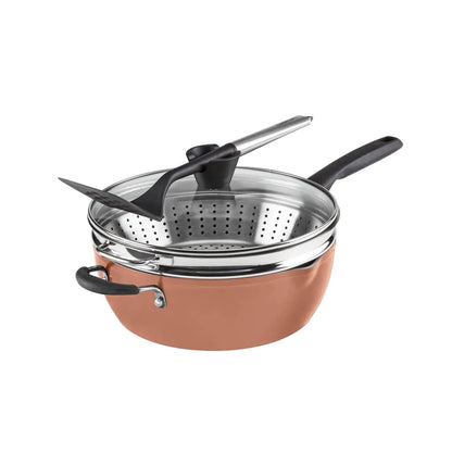 Cuisinart Preferred Pan 4-Pc Set - Sienna Sky (4.5 Qt. Multi-Purpose Pan w/Cover Steamer Slotted Turner)