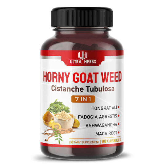 Ultra Horny Goat Weed 15500mg Tongkat Ali 2500mg Maca Root 750mg Tribulus 1000 mg - Increase Energy Stamina & Performance with Fadogia Ashwagandha Ginseng L-Arginine (90 Count (Pack of 1))