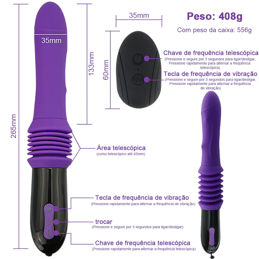Automatic Suction Plug Remote Control Vibrator Device