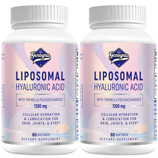 Liposomal Hyaluronic Acid Supplements 1000 mg-High Bioavailable Dietary Hyaluronic Acid Capsules-with 200 mg Tremella Polysaccharides for Double Strength
