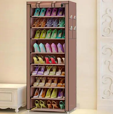 Multilayer Shoe Cabinet with Non-woven Fabric Rack