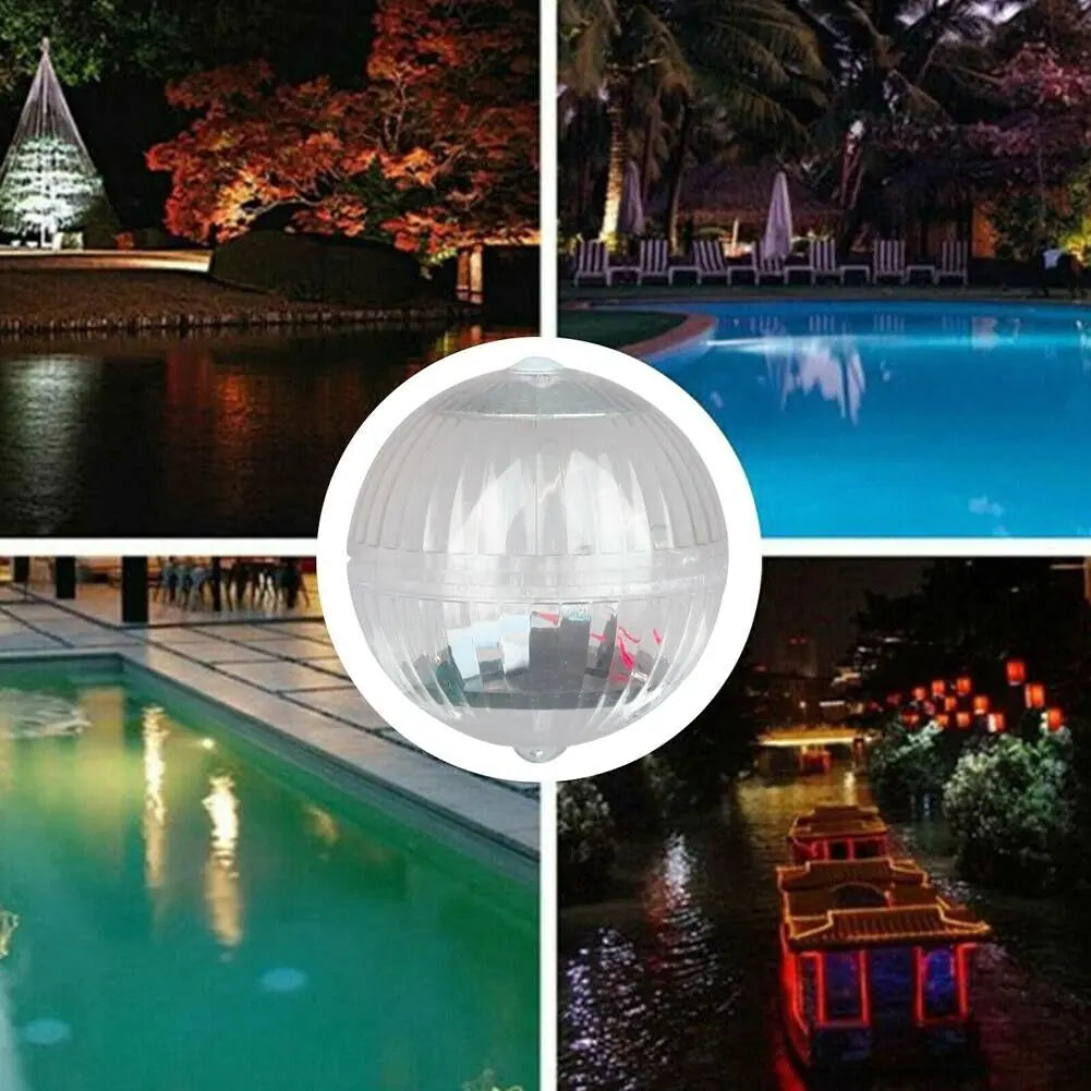 Outdoor Solar LED Floating Light Garden Pond Pool Lampe rotierende RGB -Farbwechsel