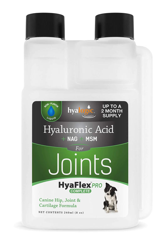 Hyalogic HyaFlex Pro-Complete Dog Joint Supplement Canine Joint Support – Hyaluronic Acid Joint Supplement for Dogs –w/Glucosamine MSM Supplement 30-60 Day Supply Cartilage & Coat Supplement