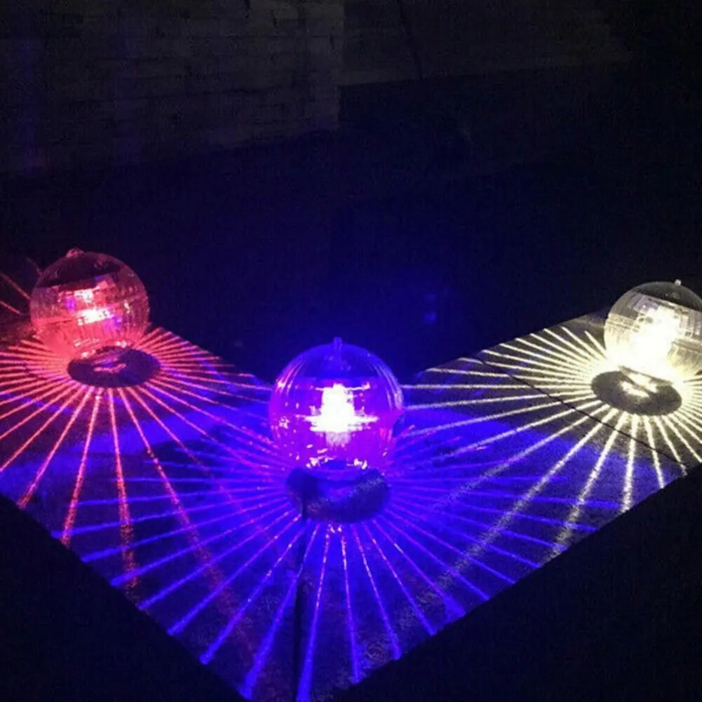 Outdoor Solar LED Floating Light Garden Pond Pool Lampe rotierende RGB -Farbwechsel