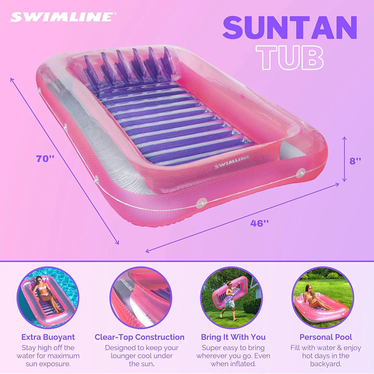 Inflatable Pool Lounge Chair Float