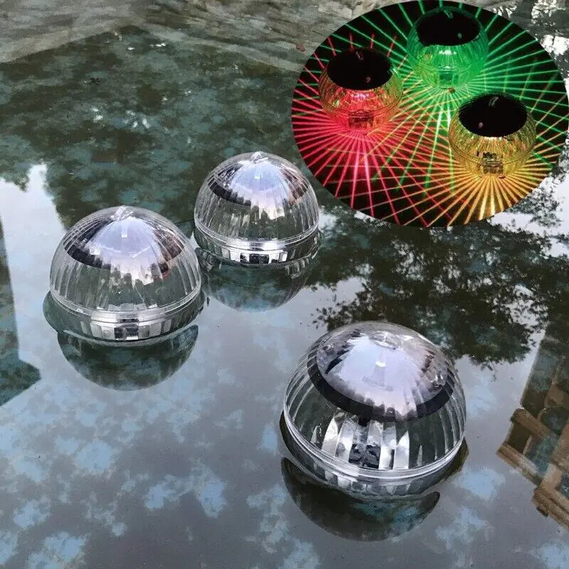 Outdoor Solar LED Floating Light Garden Pond Pool Lampe rotierende RGB -Farbwechsel