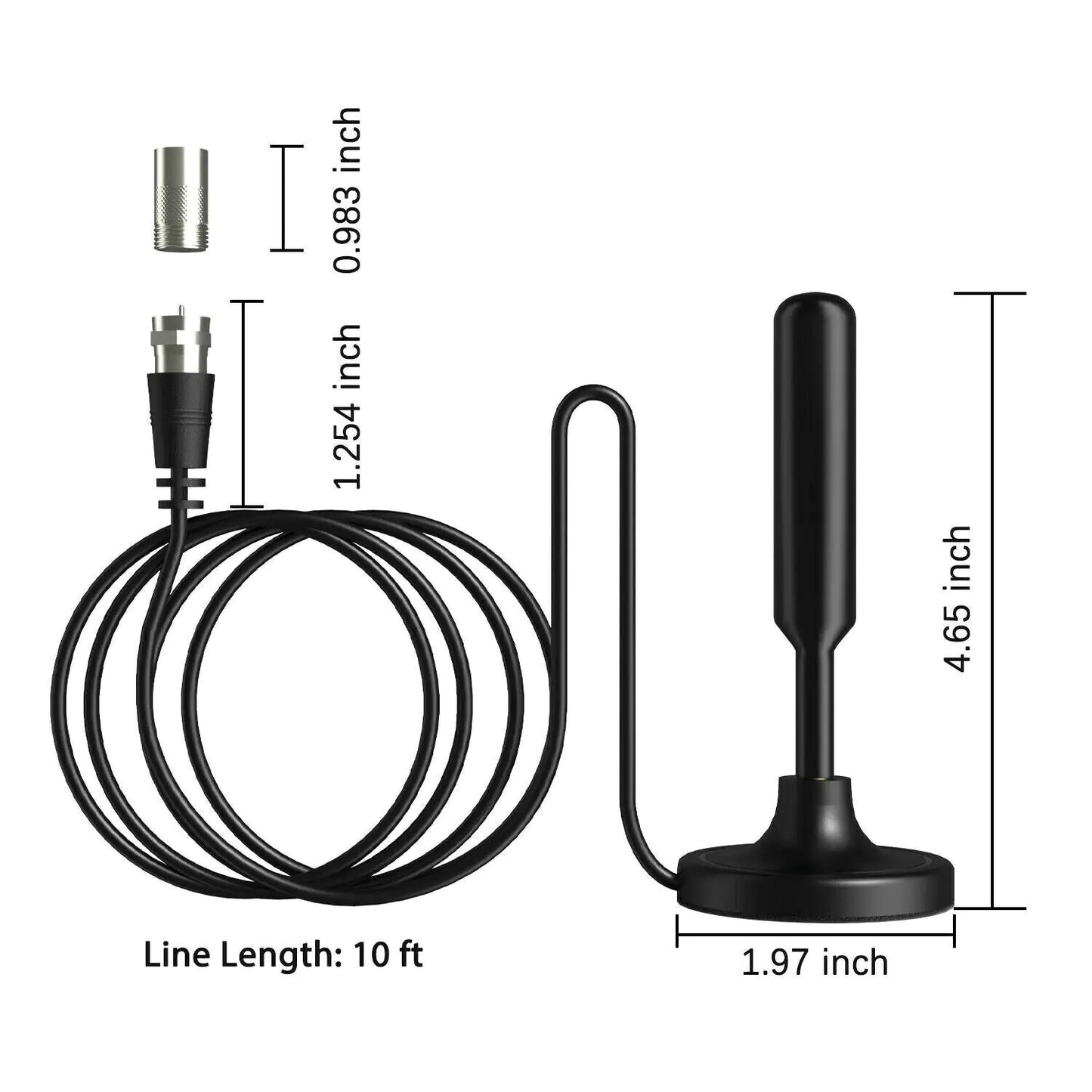 300 Mile Enhanced HD Indoor TV Antenna