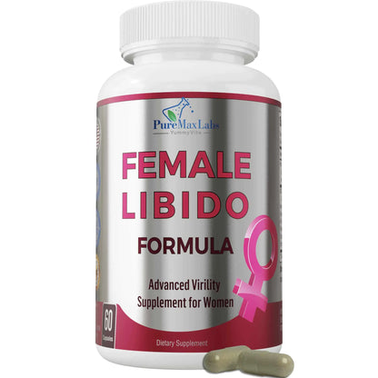 YUMMYVITE Female Libido Formula Advanced Virility Supplement for Women with Epimedium Horny Goat Weed Maca Tribulus Ginseng for Desire Energy Non-GMO 60 Capsules