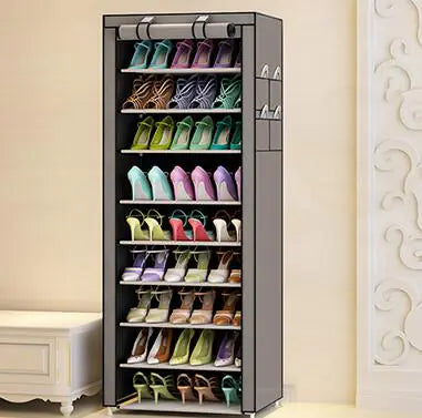 Multilayer Shoe Cabinet with Non-woven Fabric Rack