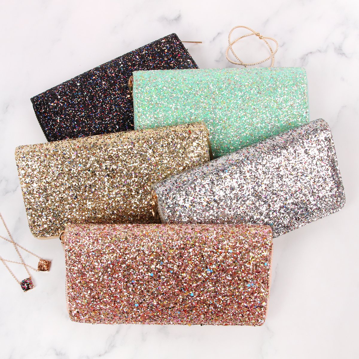 Glitter Zipper Wallet