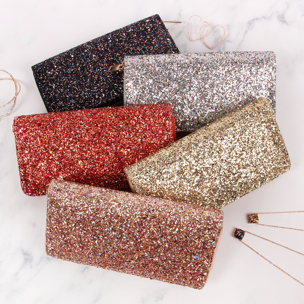 Glitter Zipper Wallet