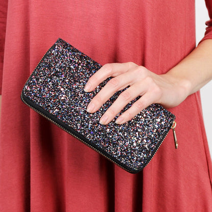 Glitter Zipper Wallet