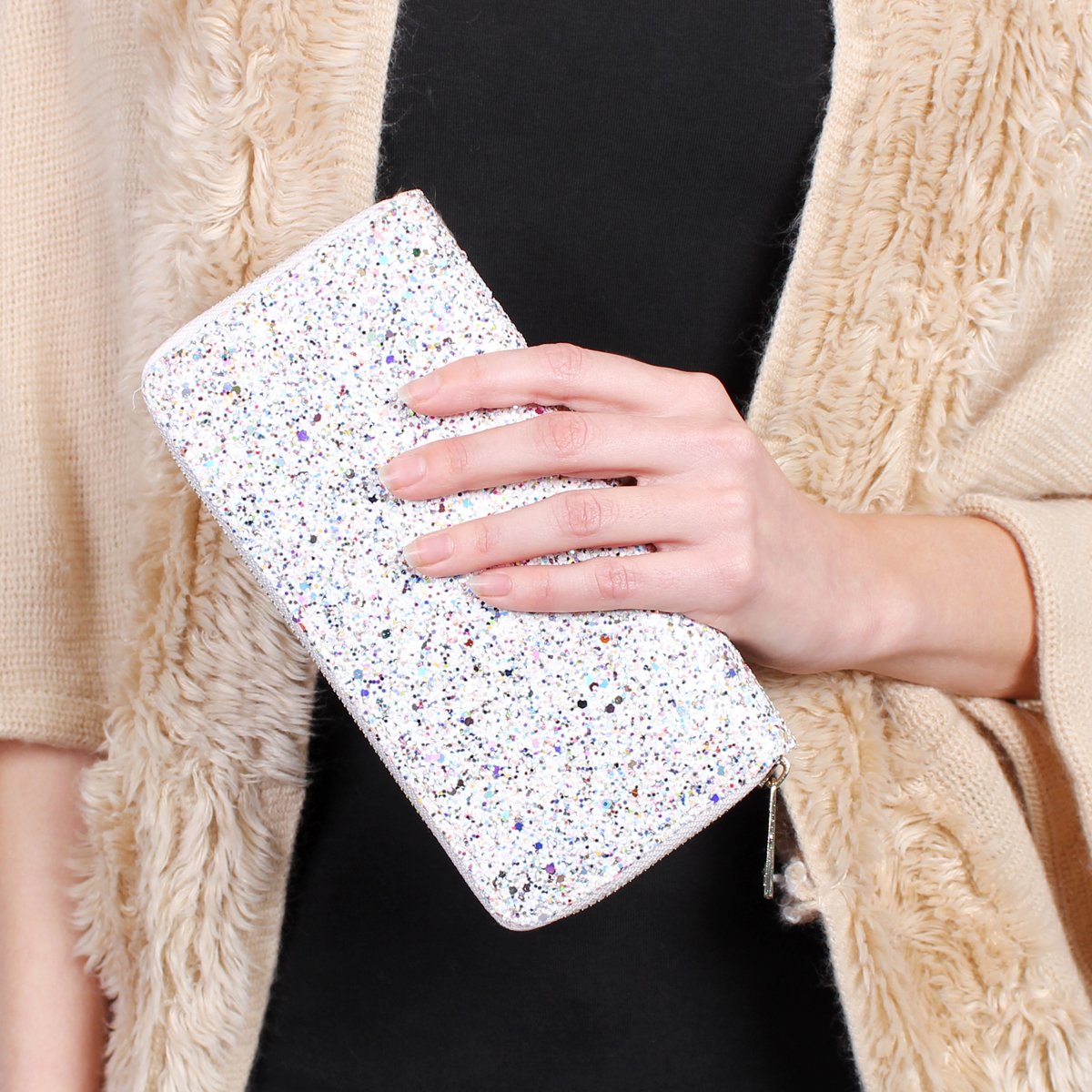 Glitter Zipper Wallet
